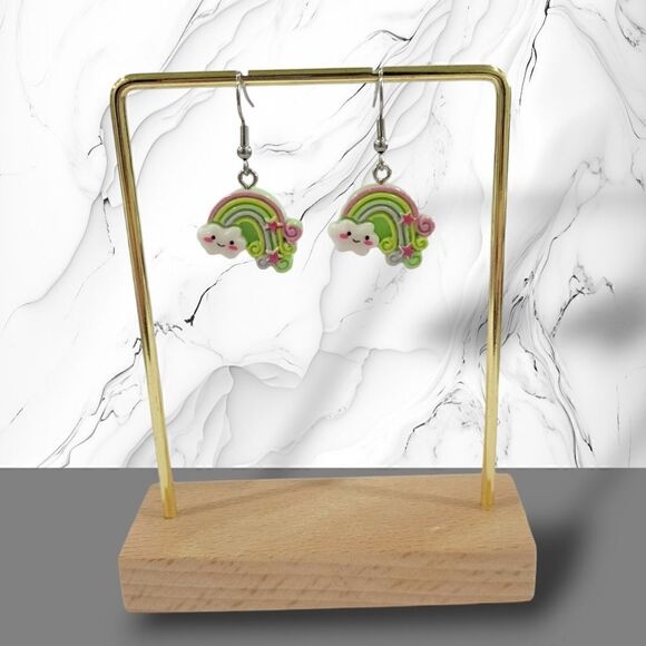🌈Smiling Rainbow Earrings🌈(2-A010-C)Jewelry for Women - Picture 2 of 5